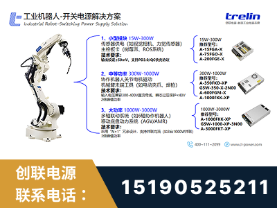 罗定-工业机器人-开关电源解决方案